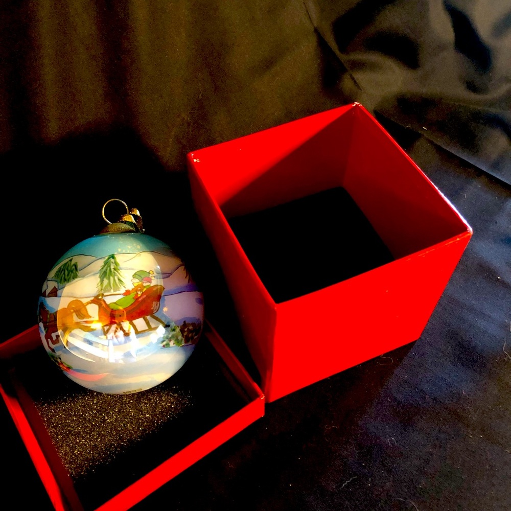 Sleigh Ride 1999 JC Penny Co. Christmas Collectables Glass Ornament